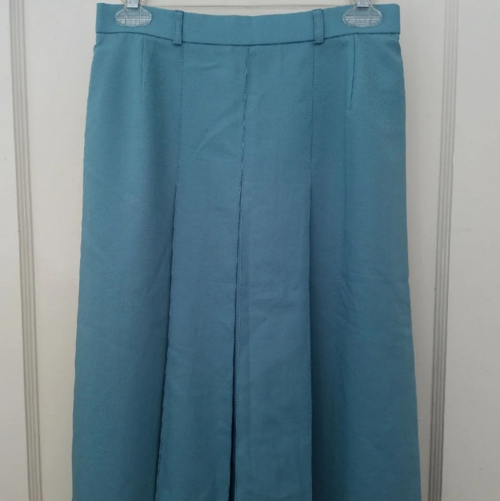 Koret of California aqua pleated vintage skirt